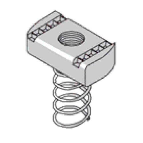 Channel Nuts BZP - Long Spring